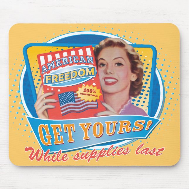 Amerikanfrihet Retro Mousepad Musmatta (Framsidan)