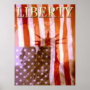 AmerikanfrihetCollage - fotokonstaffisch Poster