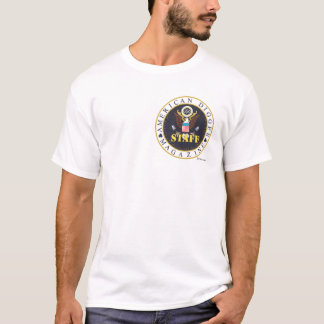 Amerikangrävaren bemannar den små logotypen tee shirt