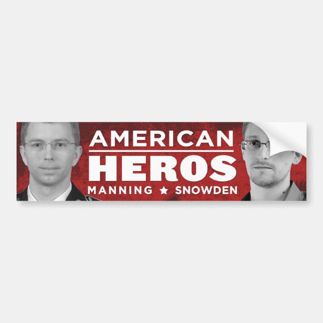 Amerikanhjältebildekal - Snowden/bemanna Bildekal (Framsidan)