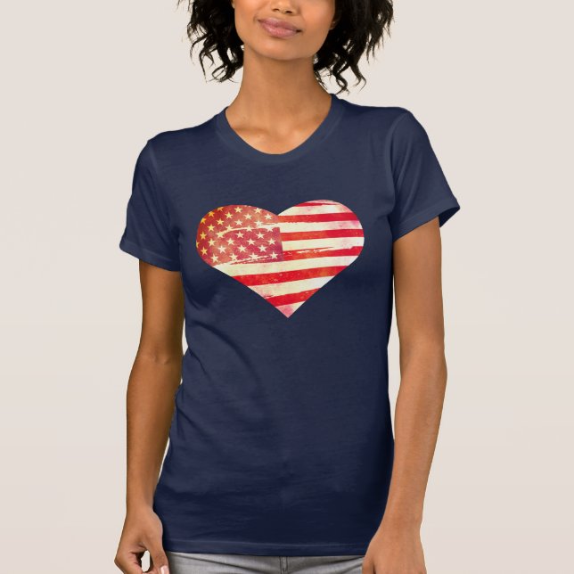 Amerikanhjärta Tee Shirt (Framsida)