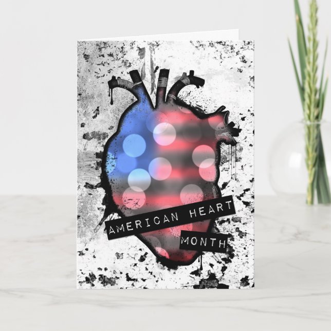 amerikanhjärtamånad helgkort (Framsida)