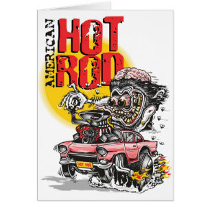 amerikanhot rod hälsningskort