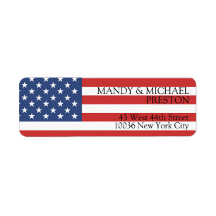 Amerikanische Flagge Adressaufkleber Returadress Etikett