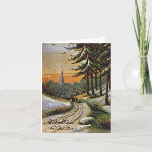 AMERIKANJULKORT. Sent - århundrade för th 19 Helgkort (Framsida)