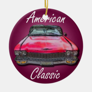 Amerikanklassiker Cadillac 1960 Julgransprydnad Keramik