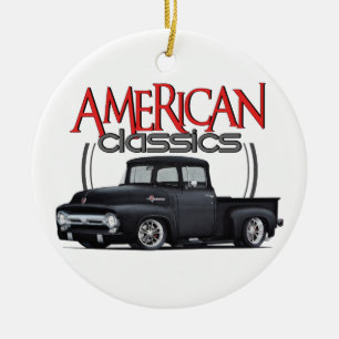 Amerikanklassikerlastbil Julgransprydnad Keramik