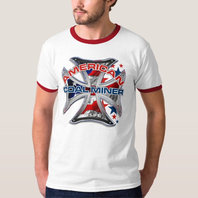 AMERIKANKOLGRUVARBETARE TEE (Framsida)