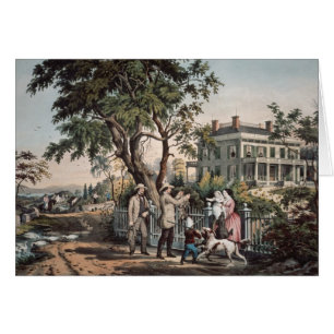 Amerikanlandliv - Oktober eftermiddag, 1855 Hälsningskort