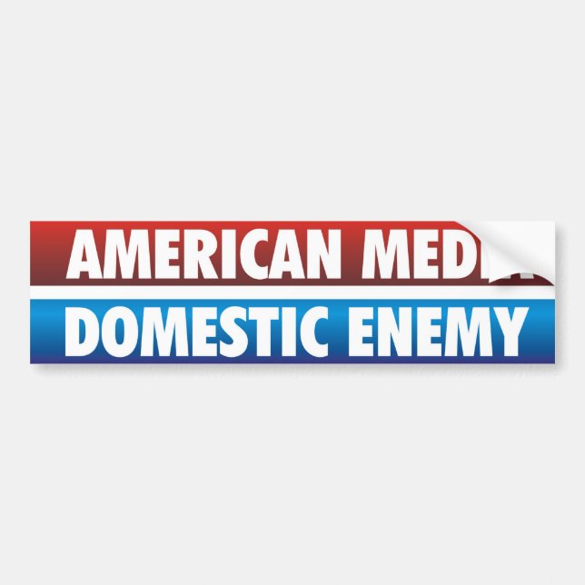 Amerikanmassmedia - inhemsk fiende bildekal (Framsidan)