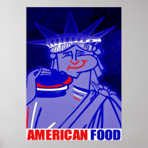 "Amerikanmat" vid studion NYC för konstverk Poster