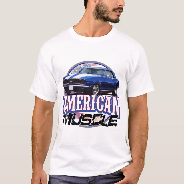 Amerikanmuskel Camaro T Shirt (Framsida)