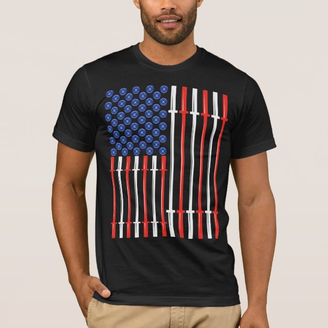 Amerikanmuskel - skjorta för kondition för tee shirt (Framsida)