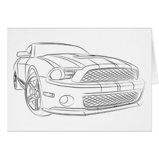 Amerikanmuskelbil Hälsningskort