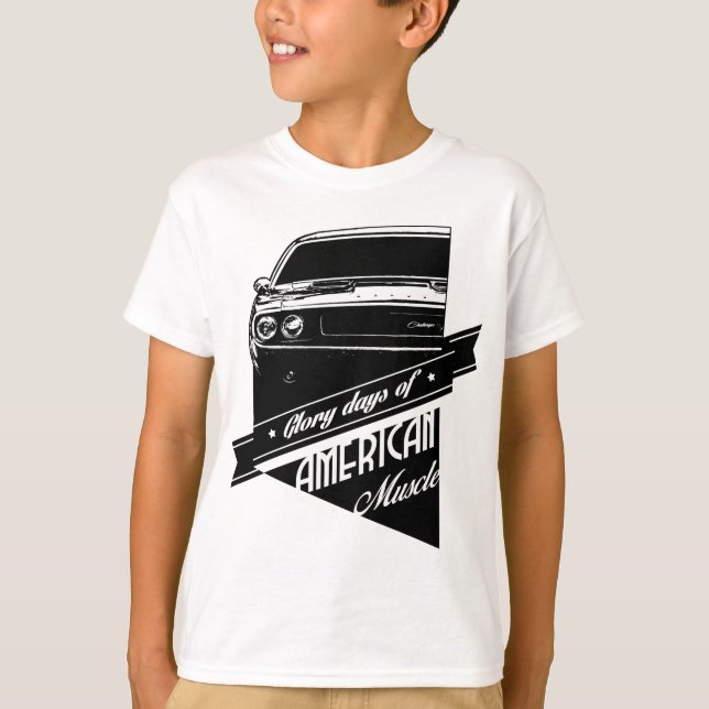 Amerikanmuskelbil utmanaren 1970 tee shirt (Framsida)