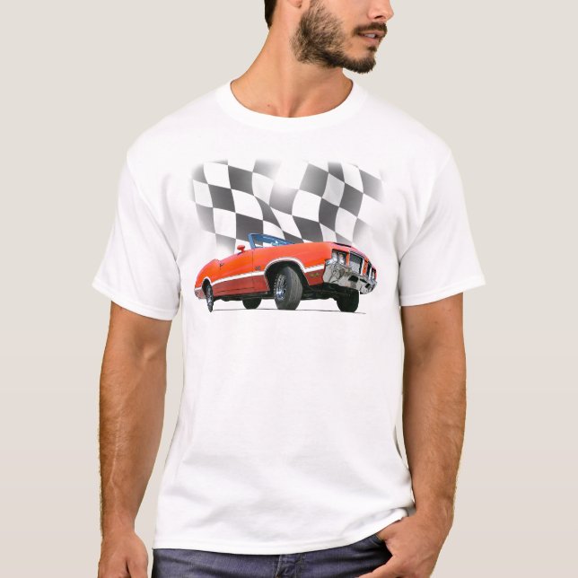 AmerikanmuskelCutlass 1972 442 Tee (Framsida)