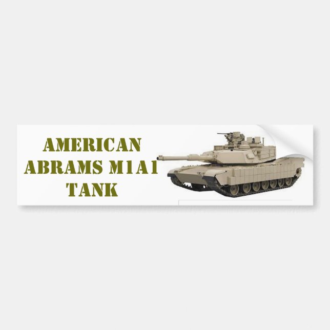AMERIKANN M1A1 ABRAMS-TANK BILDEKAL (Framsidan)