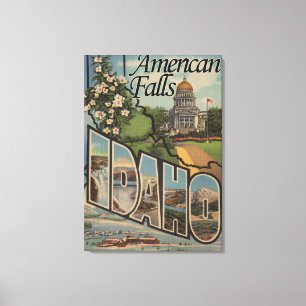 Amerikannedgångar, Idaho - stora brevplatser Canvastryck