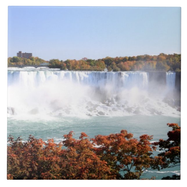 Amerikannedgångar på Niagara Falls Kakelplatta (Framsidan)