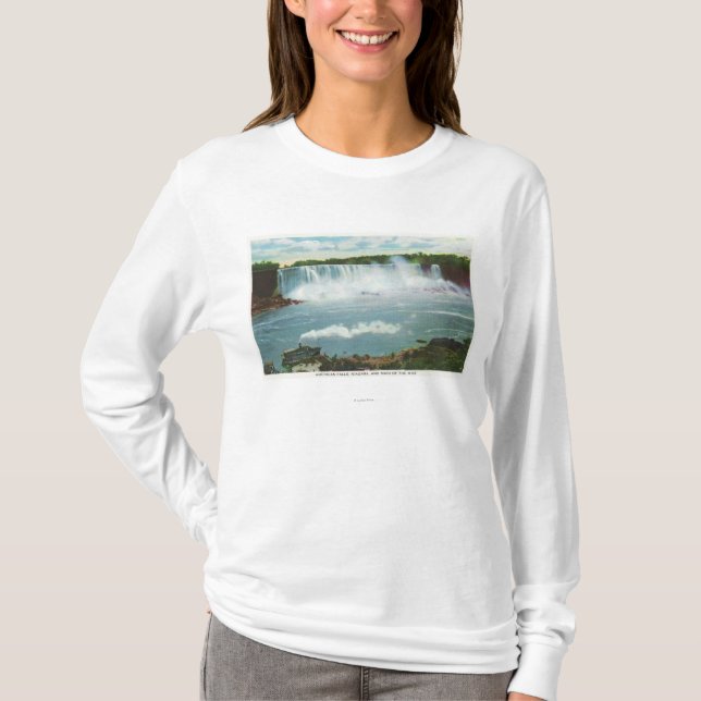 Amerikannedgångmaiden av misten beskådar t-shirt (Framsida)