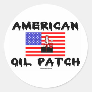 Amerikanolja lappar, oilfieldklistermärken, olja, runt klistermärke
