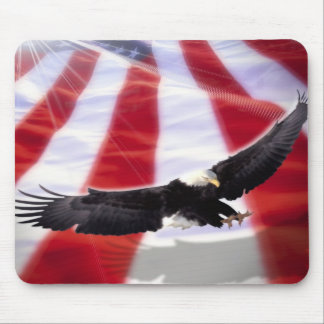 Amerikanörn & flagga Mousepad Musmatta