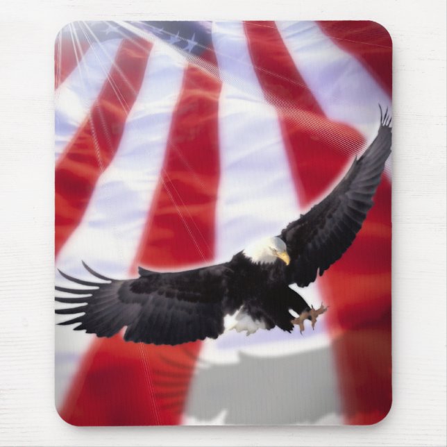Amerikanörn & flagga Mousepad Musmatta (Framsidan)