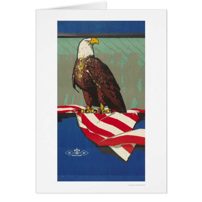 Amerikanörn Hälsningskort (Framsidan)