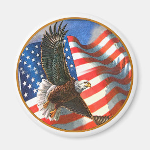 Amerikanörn i flyg magnet
