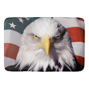 Amerikanörn med flagga badrumsmatta