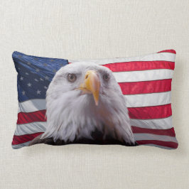 Amerikanörn och flagga lumbarkudde