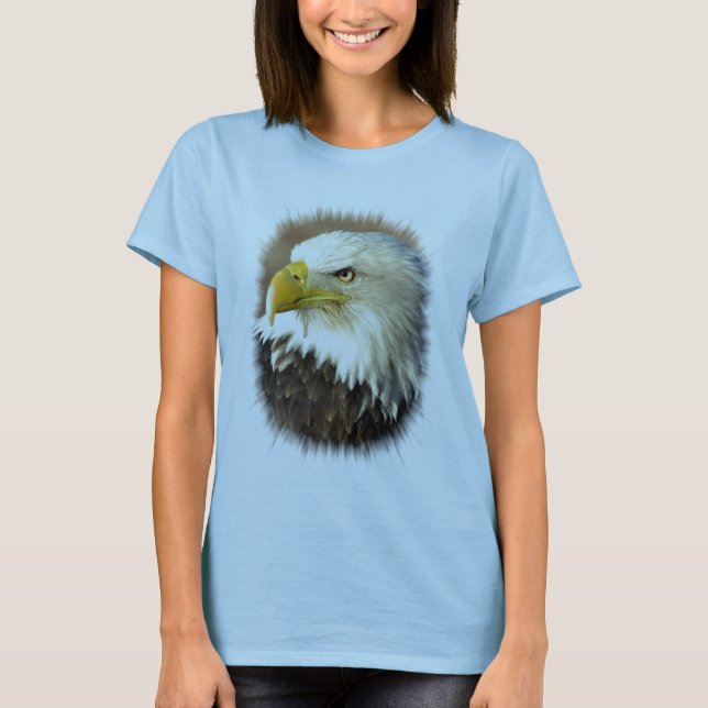 Amerikanörnkvinna utslagsplats t shirt (Framsida)