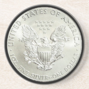 AMERIKANÖRNSILVER DOLLAR-COASTER UNDERLÄGG SANDSTEN