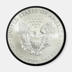 AMERIKANÖRNSILVER DOLLAR-MAGNET MAGNET