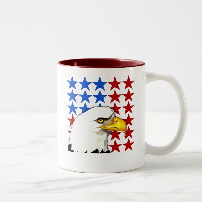 Amerikanörnstjärnor Två-Tonad Mugg (Höger)