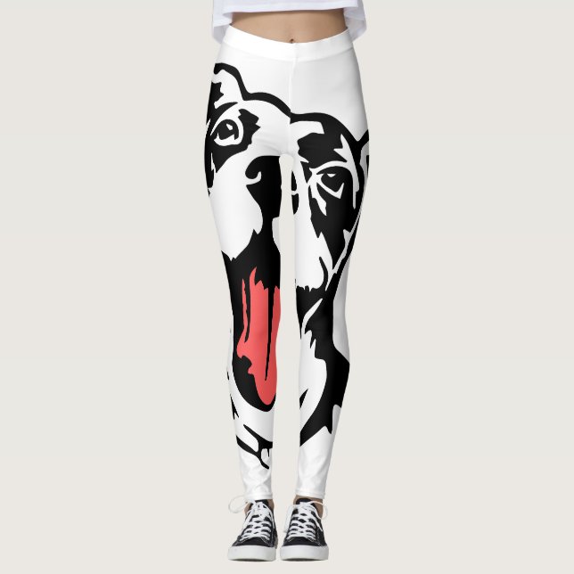 Amerikanöversittare/pitbull Leggings (Framsida)