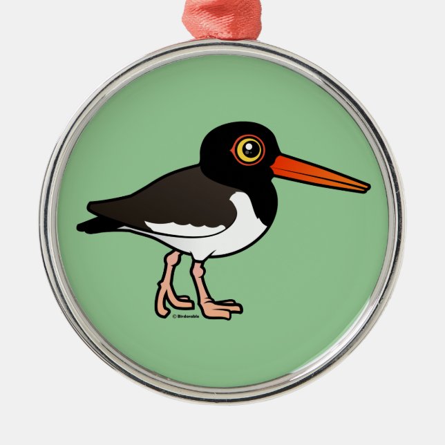 AmerikanOystercatcher Julgransprydnad Metall (Framsidan)
