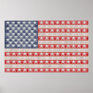 Amerikanpiratflagga Poster