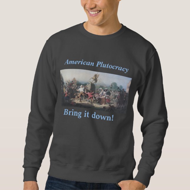 AmerikanPlutocracytröja Lång Ärmad Tröja (Framsida)