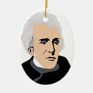 Amerikanpresidenter: Andrew Jackson 1829 - 1837 Julgransprydnad Keramik
