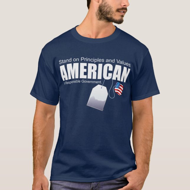 AMERIKANprinciper och värderar T Shirt (Framsida)
