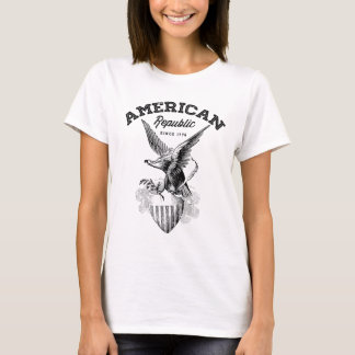 Amerikanrepublikörnen och skyddar tee