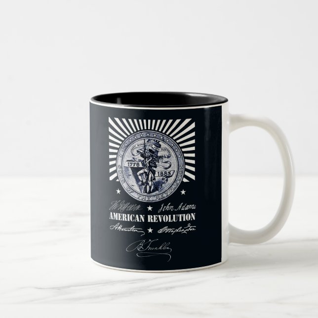 Amerikanrevolution Alexander Hamilton Washington Två-Tonad Mugg (Höger)