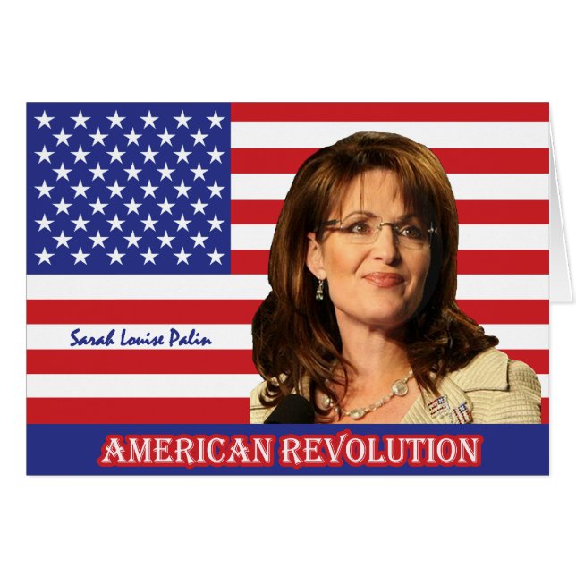 Amerikanrevolution Hälsningskort (Framsidan Horizontal)