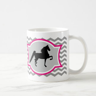 AmerikanSaddlebred mugg - grått och rosor