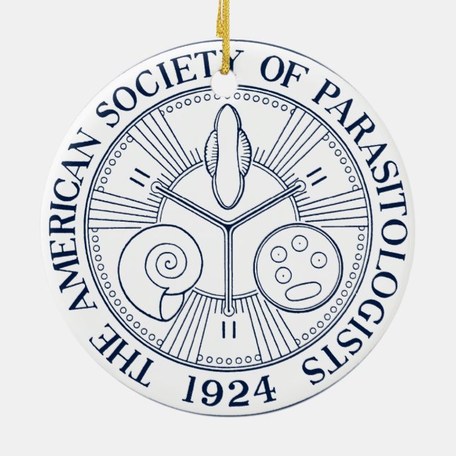 Amerikansamhälle av Parasitologists Julgransprydnad Keramik (Baksidan)