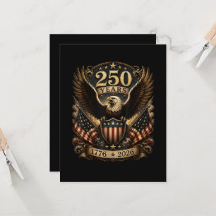 Amerikansk 1776 2026 250-årsjubileum 4 juli Patrio Inbjudningar