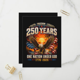 Amerikansk 1776 2026 250-årsjubileum 4 juli självs inbjudan vykort