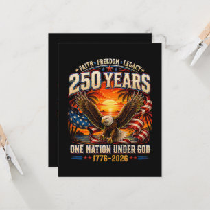 Amerikansk 1776 2026 250-årsjubileum 4 juli självs inbjudningar