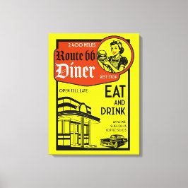 Amerikansk 1950-tals Diner Canvastryck